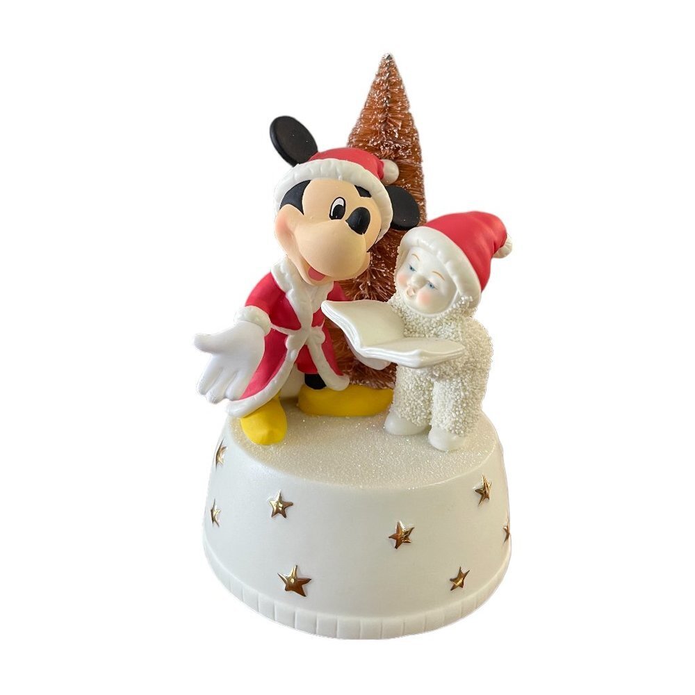 Snowbabies Disney’s Mickey’s Christmas Carols Musical Figurine Deck The Halls